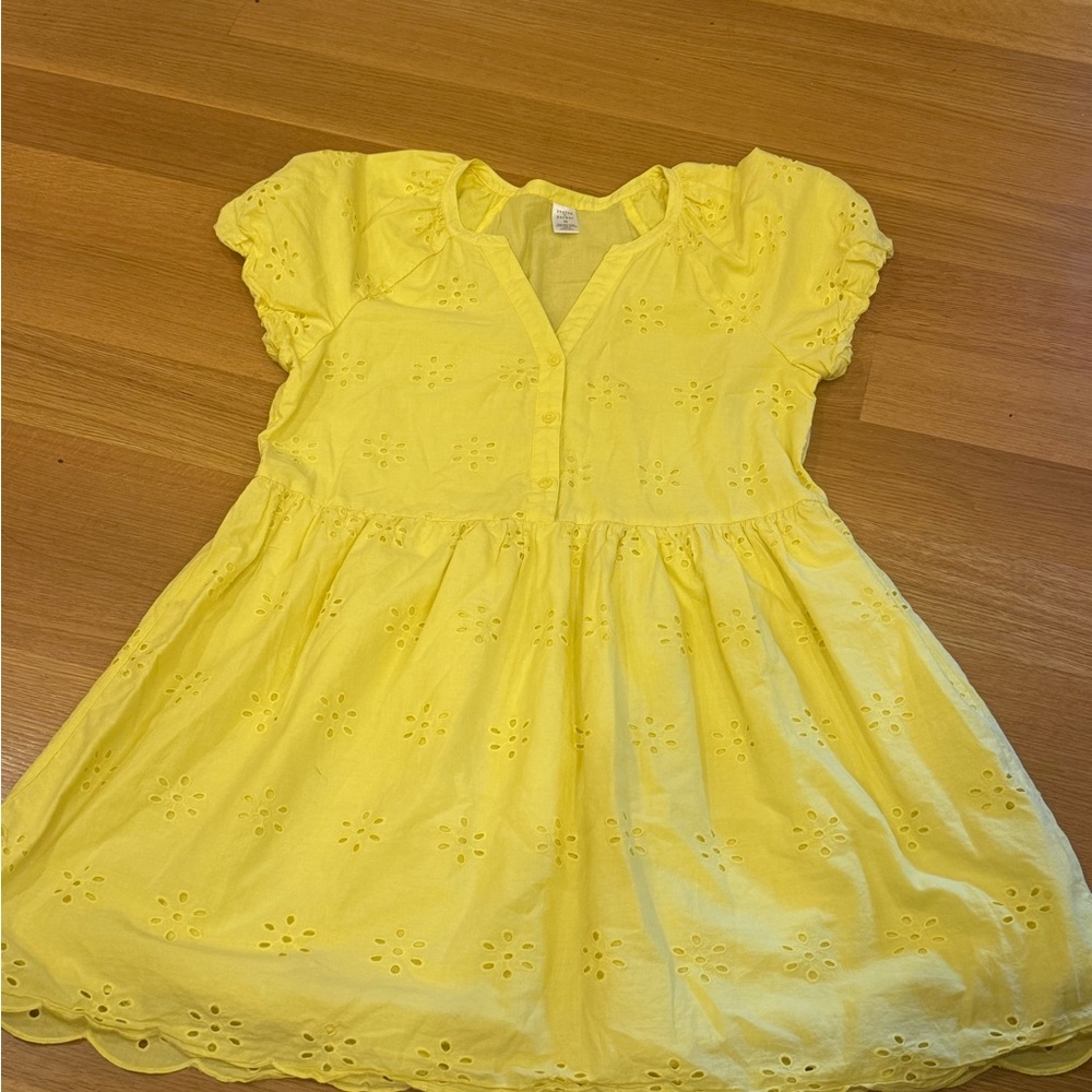 Yellow Eyelet Summer Dress - Women's Lightweight Sundress